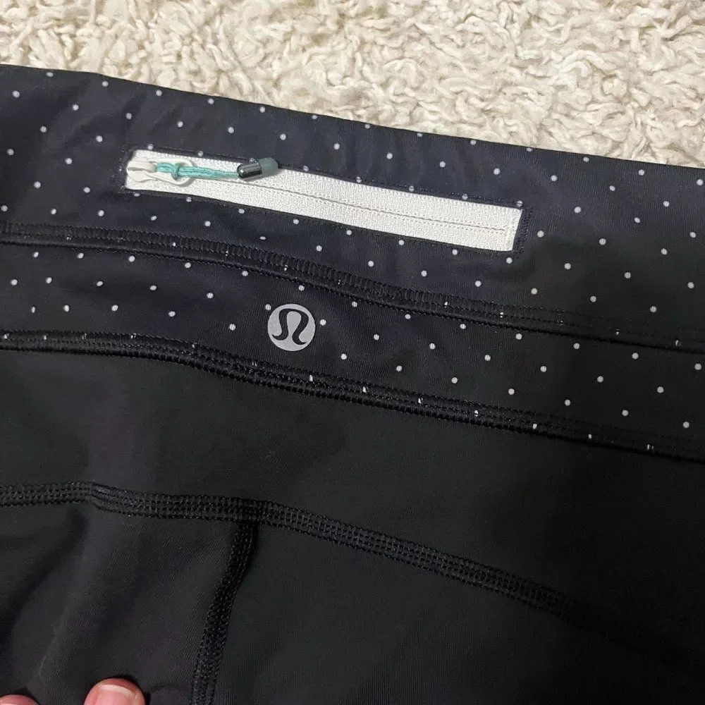 lululemon black cropped leggings size 6